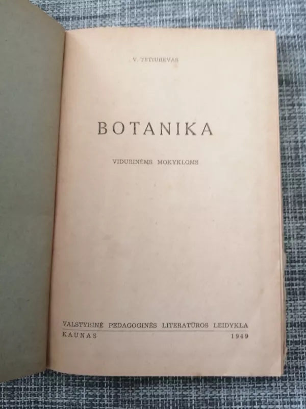 Botanika - V. Tetiurevas, knyga 3