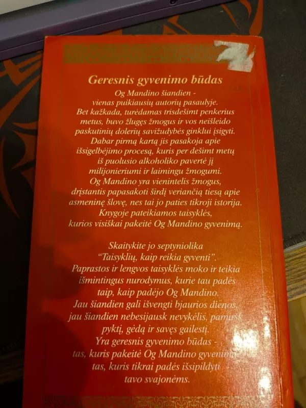 Geresnis gyvenimo būdas - Og Mandino, knyga 2
