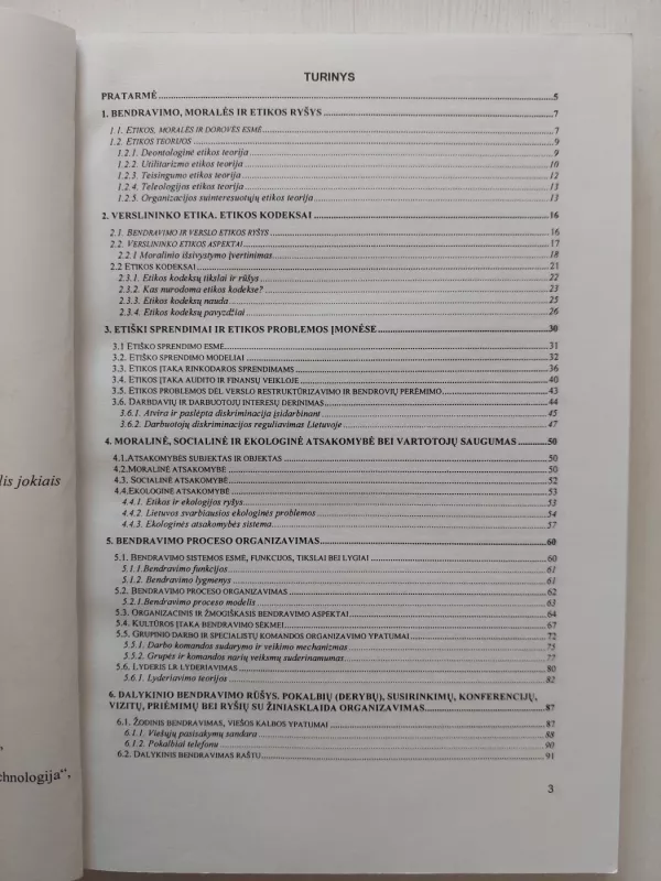 Verslo etikos ir bendravimo organizavimo pagrindai - Vilius Misevičius, knyga 3