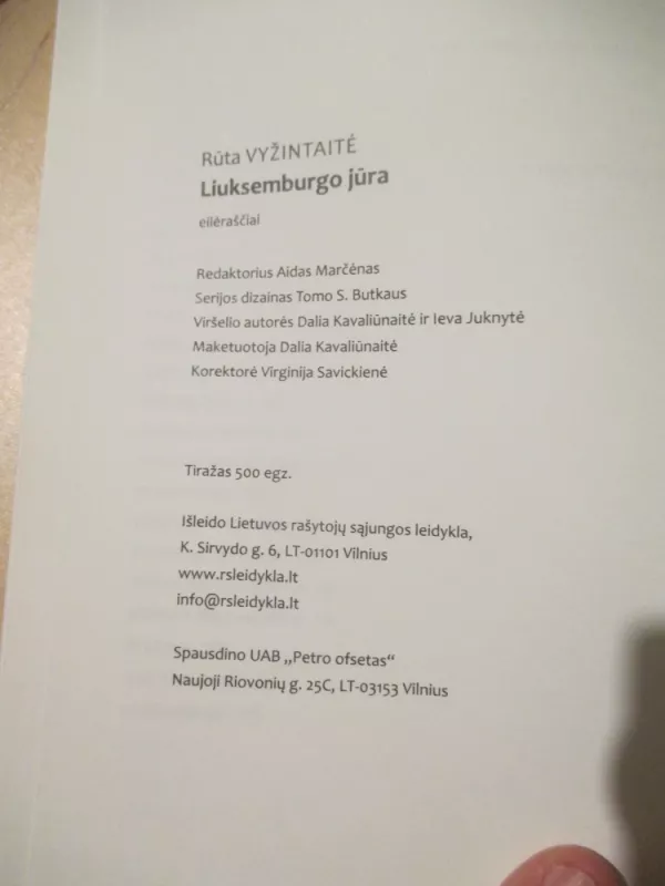 Liuksemburgo jūra - Rūta Vyžintaitė, knyga 5