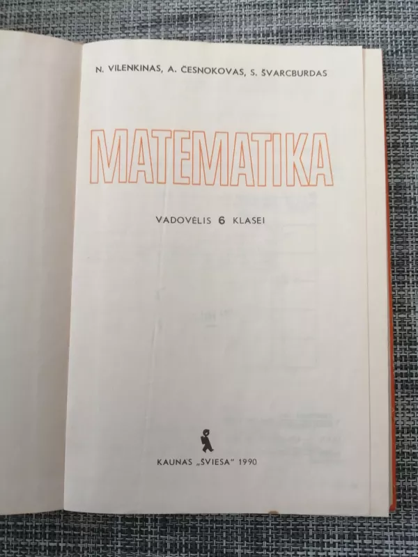 Matematika 6 klasei - Naumas Vilenkinas, knyga 3