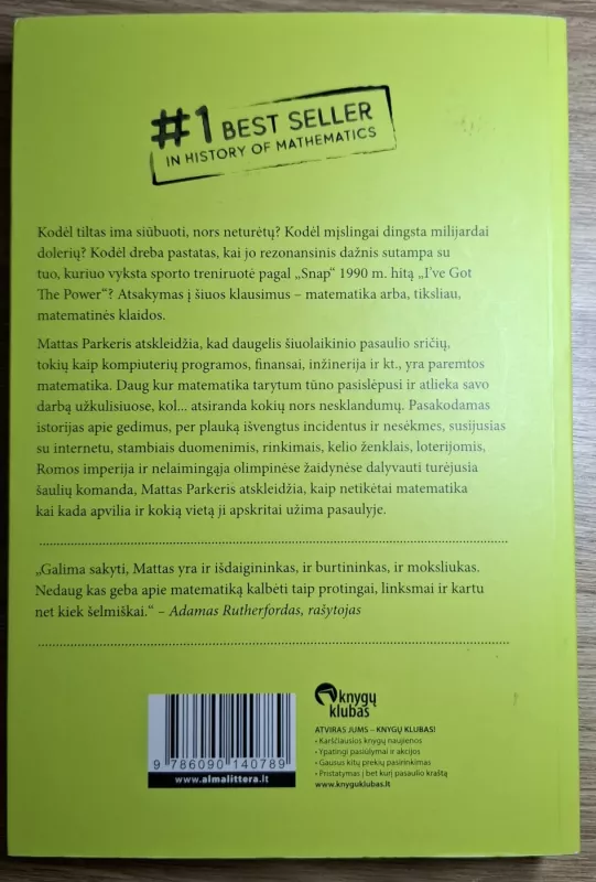 KLASTINGASIS PI: kai matematika suklysta realiame pasaulyje - Matt Parker, knyga 2