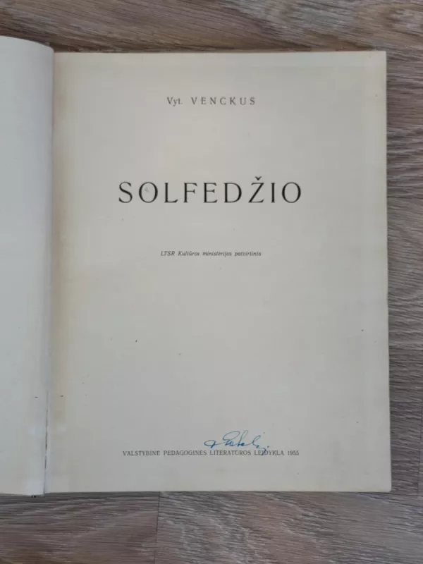 Vyt. Venckus – „Solfedžio“ - Vyt. Venckus, knyga 4