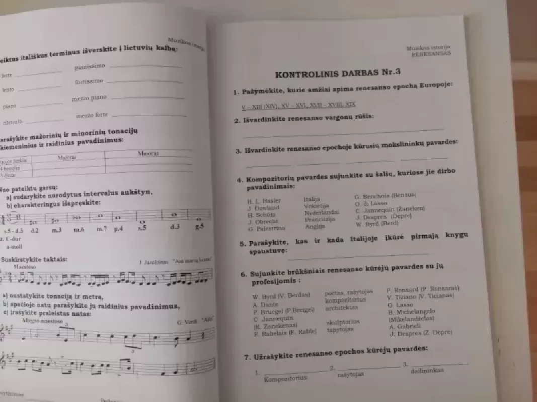 Muzikos istorijos ir teorijos testai - G. Vaisman ir kt., knyga 3