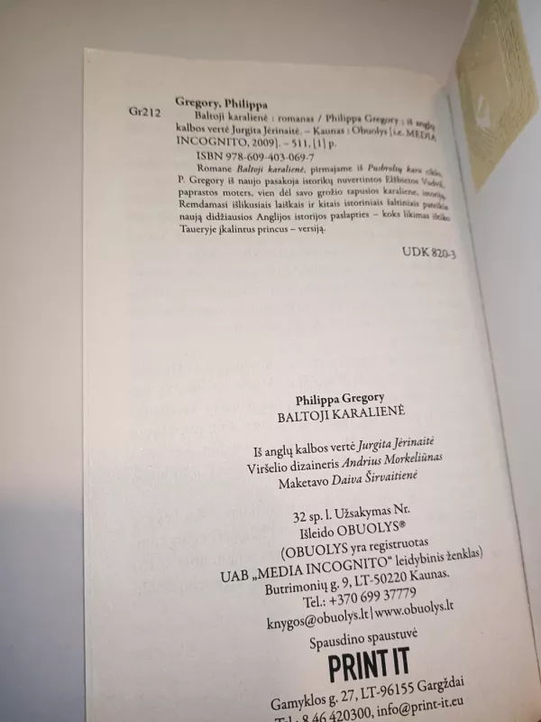 Baltoji Karalienė - Philippa Gregory, knyga 3