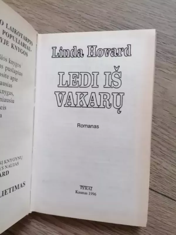 Ledi iš vakarų - Linda Hovard, knyga 3