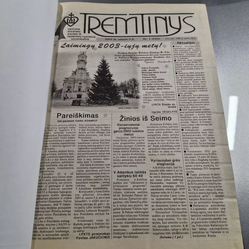 Laikraštis TREMTINYS 2003m. - Autorių kolektyvas (įvairūs), knyga 3