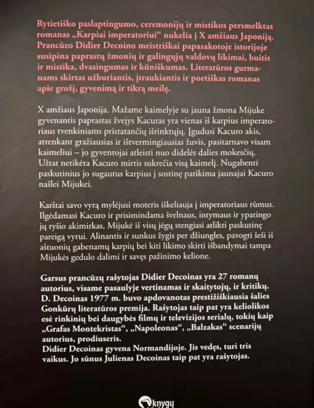 Karpiai imperatoriui - Didier Decoin, knyga 4