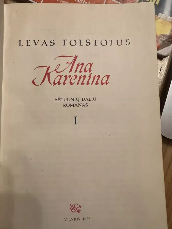 Ana Karenina 1 ir 2 tomai - Levas Tolstojus, knyga 3
