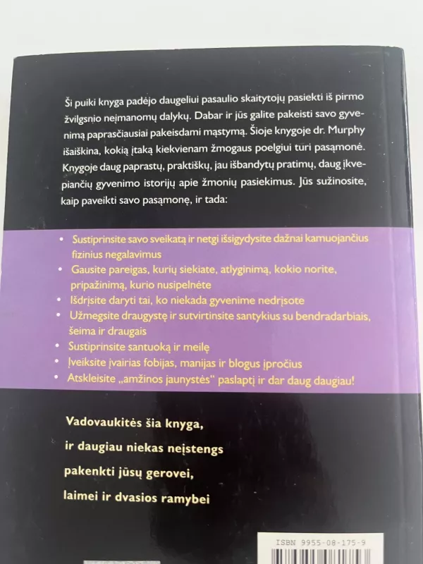 Jūsų sąmonės galia - Joseph Murphy, knyga 3