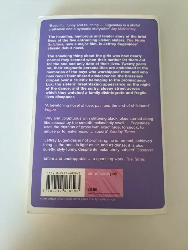 The Virgin Suicides - Eugenides Jeffrey, knyga 3