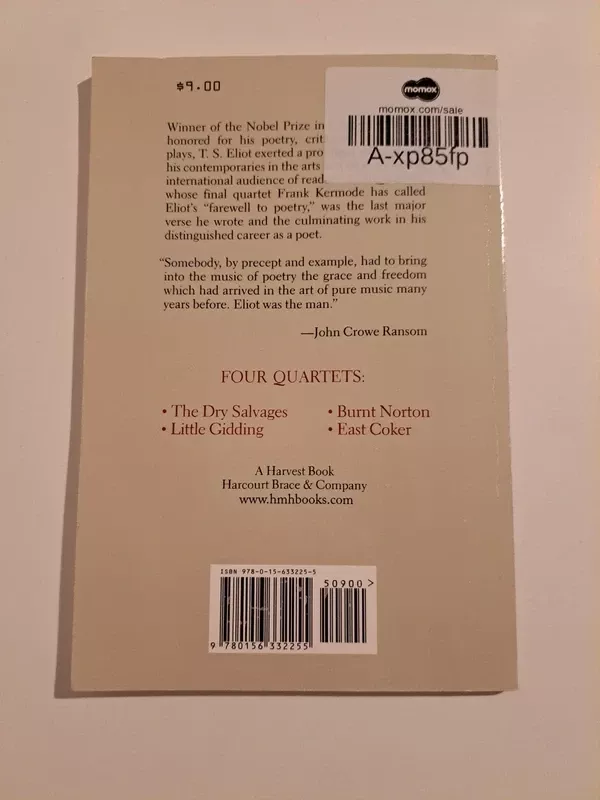 Four Quarters - T. S. Eliotas, knyga 3