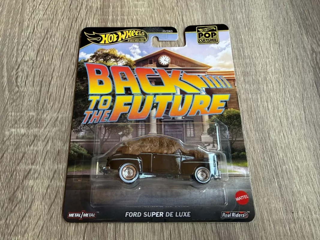 Ford Super De Luxe Back to the Future Hot Wheels Premium - , namai ir interjeras 2