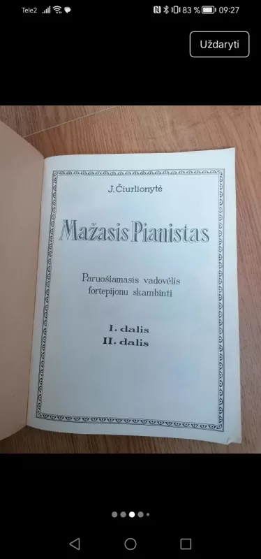 Mažasis pianistas - J. Čiurlionytė, knyga 3