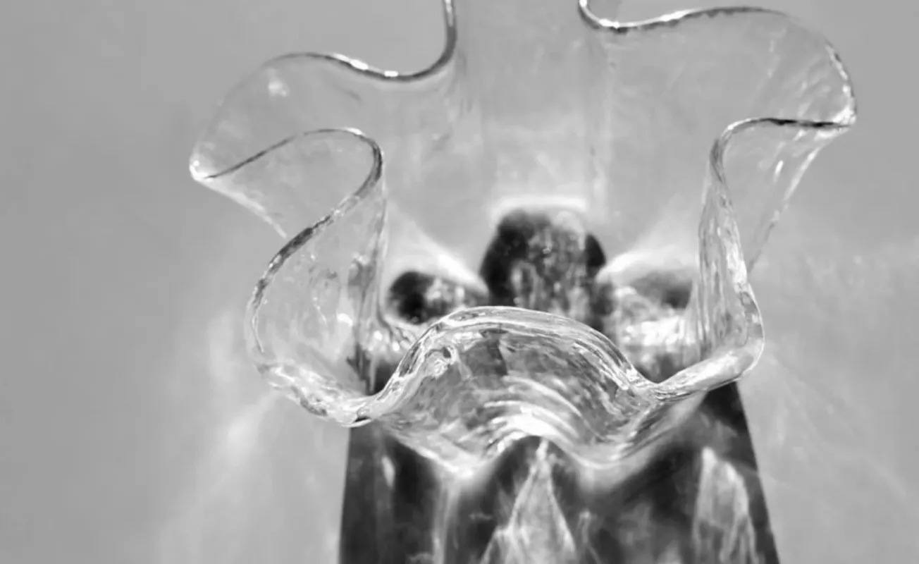 Vintage Muurla Finland Pertti Kallioinen krištolo vaza dubuo Eva - , namai ir interjeras 3