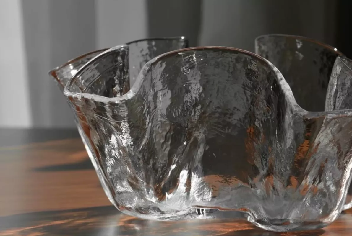 Vintage Muurla Finland Pertti Kallioinen krištolo dubuo vaza Eva - , namai ir interjeras 3