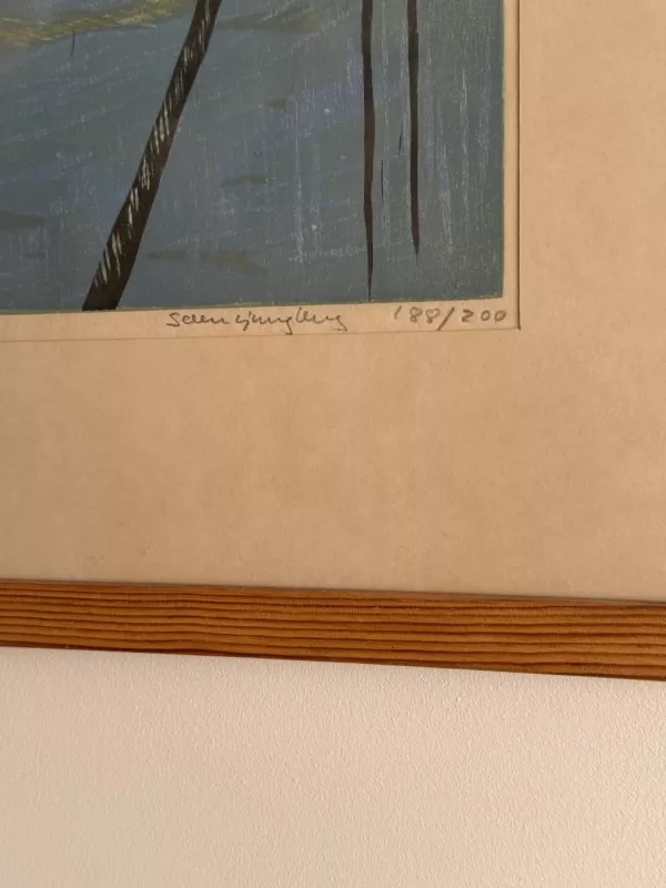 Vintage švedų grafikos dailininko paveikslas - , namai ir interjeras 6