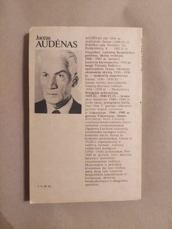 Paskutinis posėdis - Juozas Audėnas, knyga 3