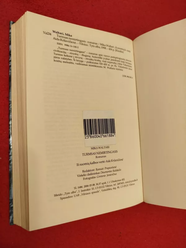 Turmsas nemirtingasis - Mika Waltari, knyga 5