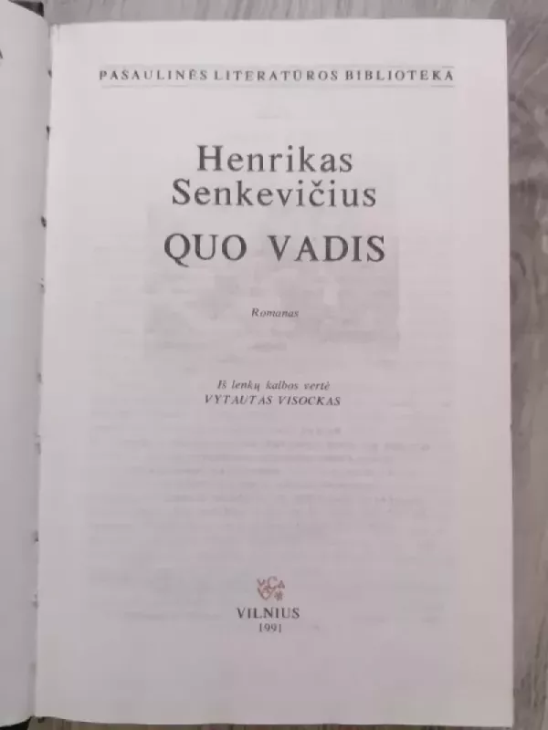 Quo vadis - Henrikas Senkevičius, knyga 3