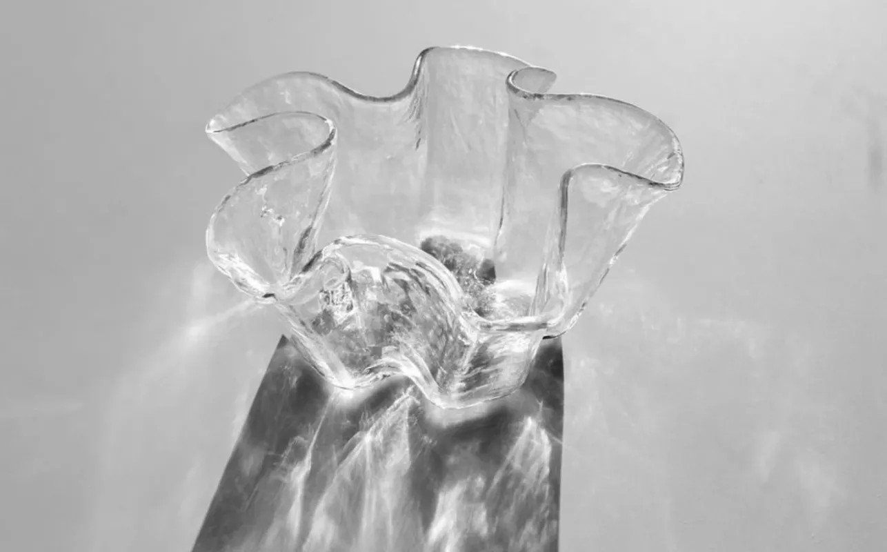 Vintage Muurla Finland Pertti Kallioinen krištolo vaza dubuo Eva - , namai ir interjeras 4