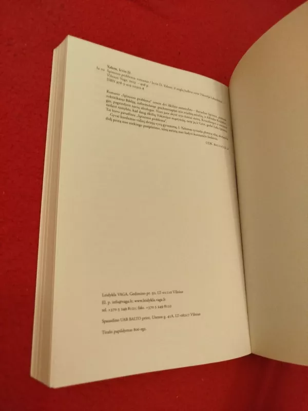 Spinozos problema - Irvin D. Yalom, knyga 5