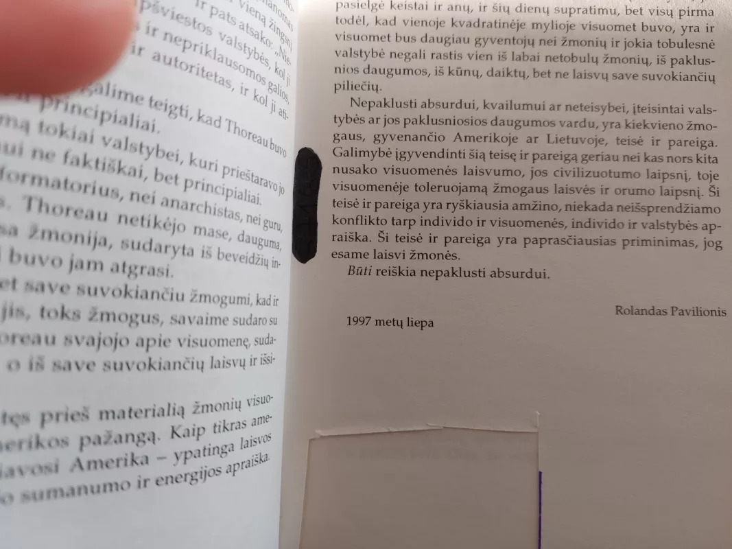 Voldenas, arba gyvenimas miške. Apie pilietinio nepaklusnumo pareigą - Henry David Thoreau, knyga 3