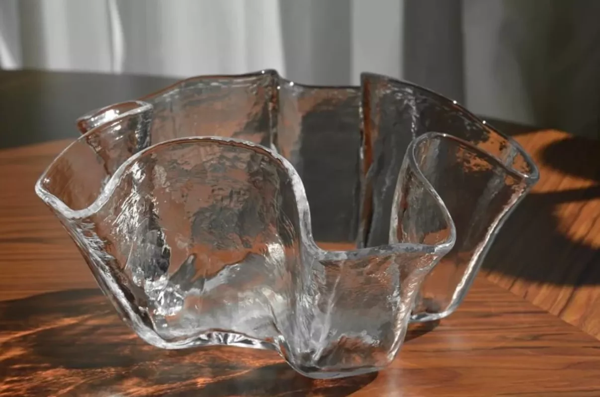 Vintage Muurla Finland Pertti Kallioinen krištolo dubuo vaza Eva - , namai ir interjeras 4