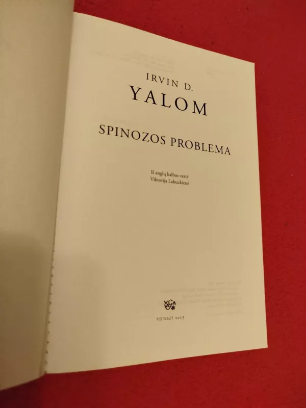 Spinozos problema - Irvin D. Yalom, knyga 3