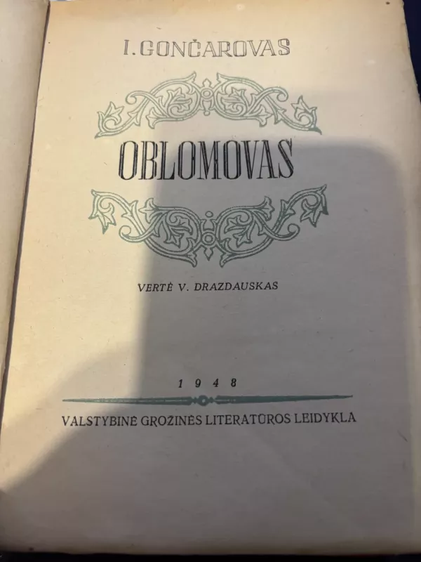 Oblomovas - I. Gončarovas, knyga 2