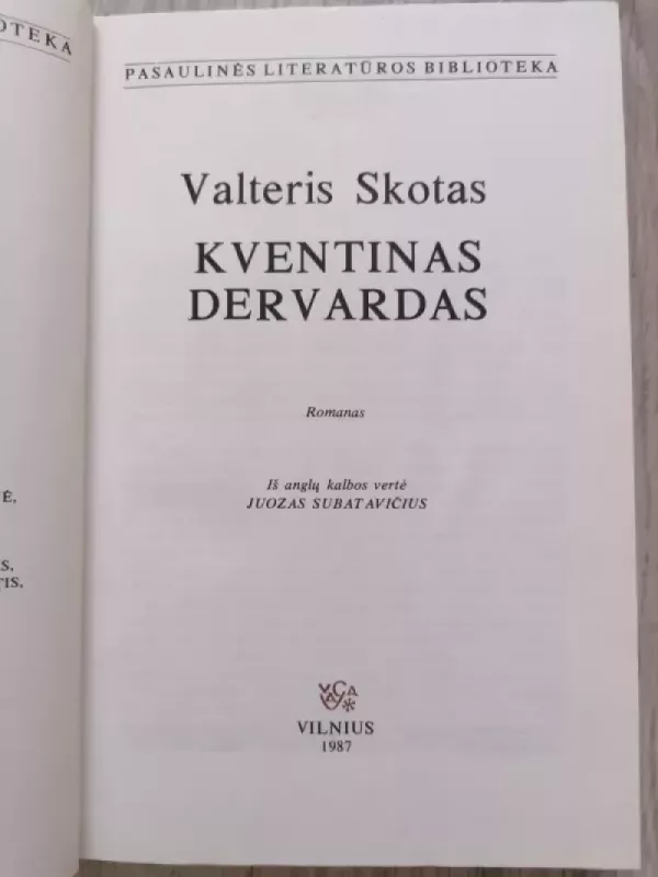 Kventinas Dervardas - Valteris Skotas, knyga 3