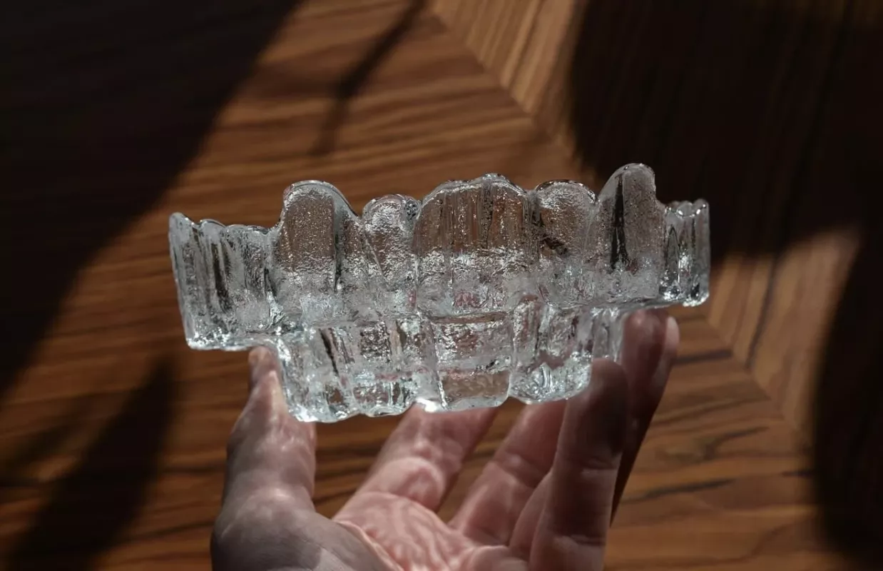 Vintage Muurla Finland Tauno Wirkkala krištolo dubuo - , namai ir interjeras 2