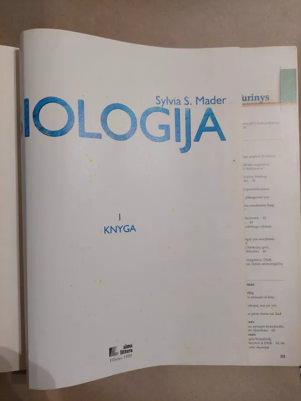 Biologija 1 knyga - Sylvia S. Mader, knyga 4