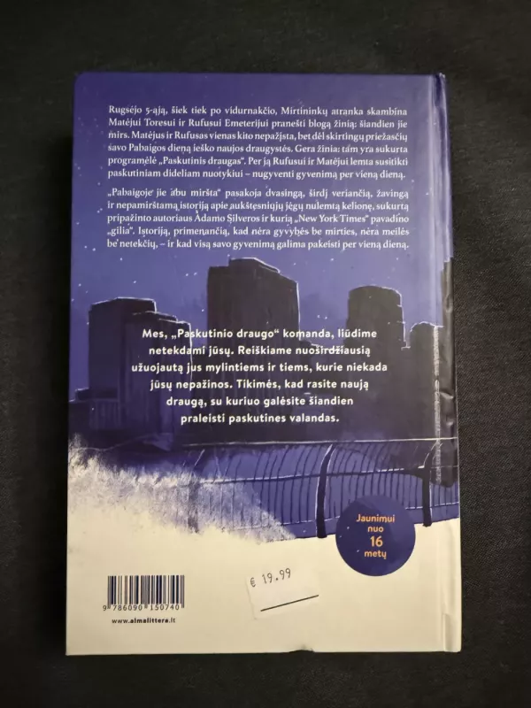 Pabaigoje jie abu miršta - Silvera Adam, knyga 3