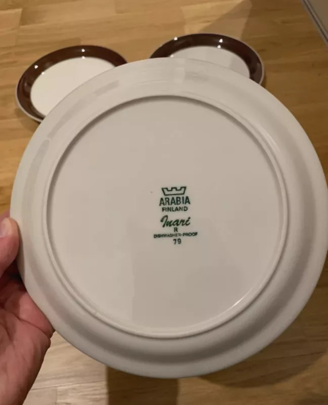 Vintage Arabia Finland Inari keraminės lėkštės - , namai ir interjeras 3