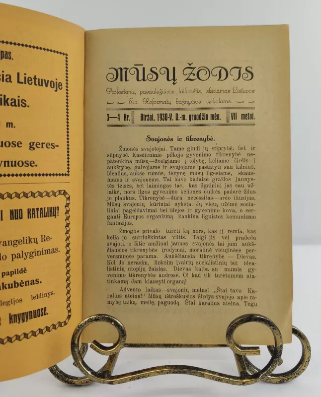 Mūsų žodis Nr. 3-4, 1930m. gruodžio mėn. - Autorių kolektvas, knyga 2