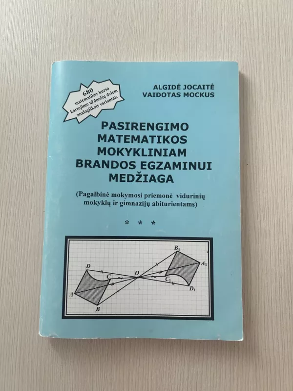 Pasirengimo matematikos mokykliniam brandos egzaminui medžiaga - Vaidotas Mockus, knyga 2