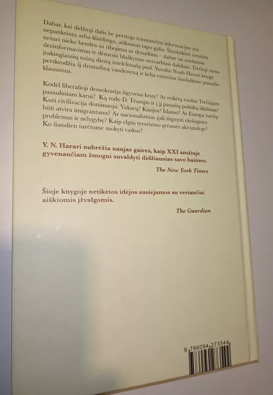 21 PAMOKA XXI AMŽIUI - Yuval Noah Harari, knyga 3