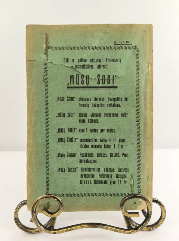 Mūsų žodis Nr. 3-4, 1929m. lapkričio mėn. - Autorių kolektyvas (įvairūs), knyga 3