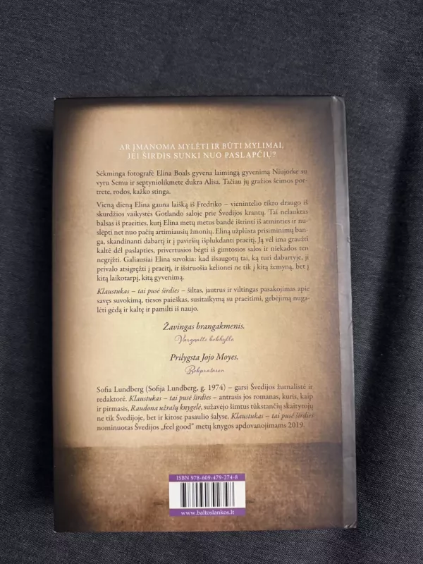 Klaustukas- tai pusė širdies - Sofia Lundberg, knyga 3