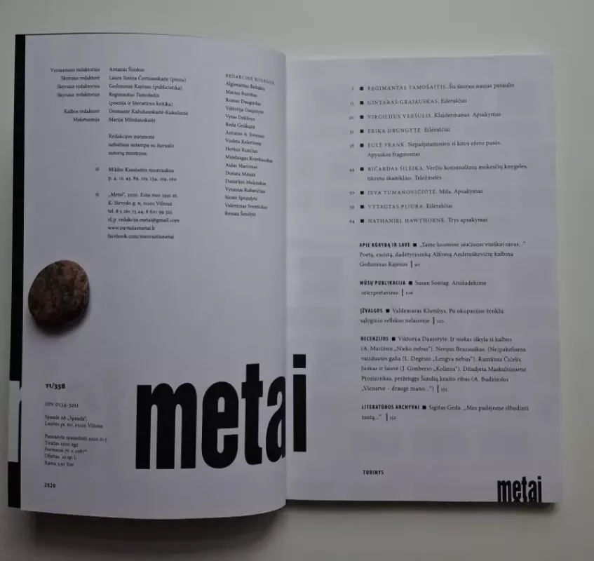 Metai, 2020 m. Nr. 11 - Daug autorių, knyga 3