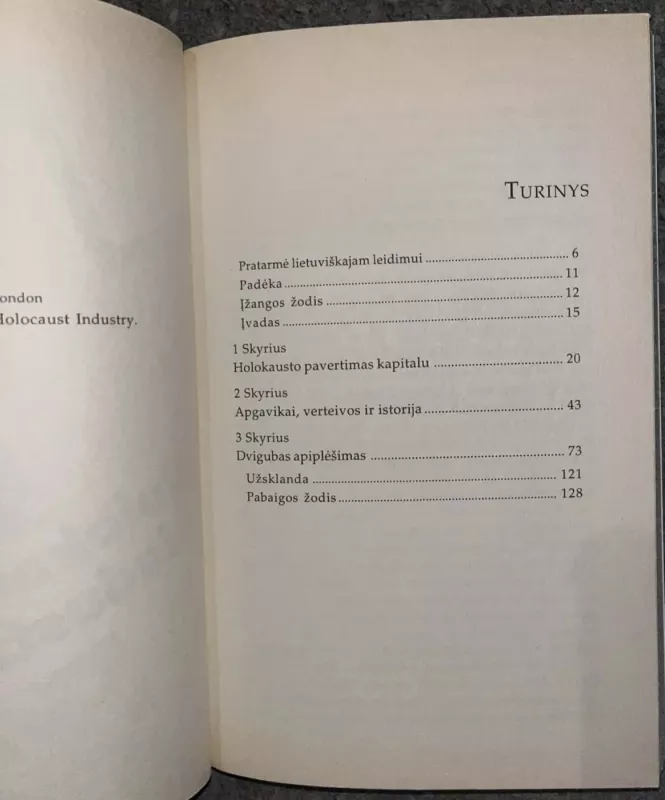Holokausto industrija. Kaip išnaudojama žydų kančia - Norman G. Finkelstein, knyga 4
