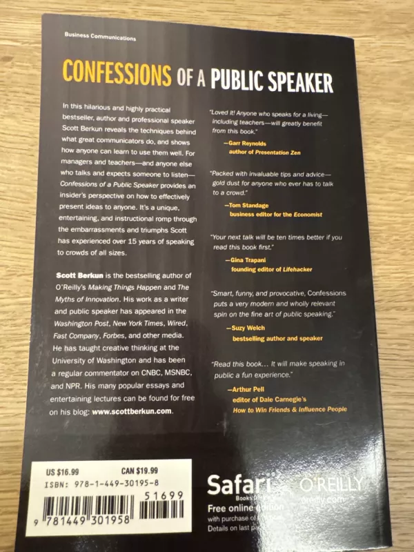 Confessions of a public speaker - Scott Berkun, knyga 3