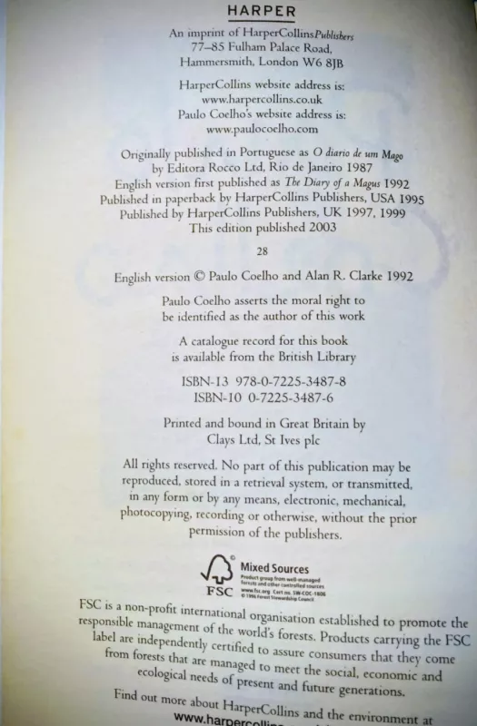 The Pilgrimage - Paulo Coelho, knyga 5