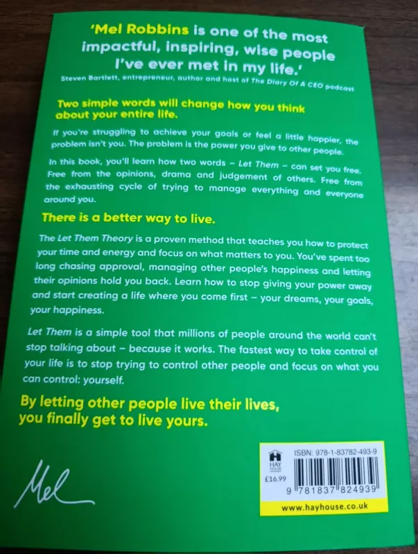 The Let Them Theory: A Life-Changing Tool That Millions of People Can’t Stop Talking About - Mel Robbins, knyga 4