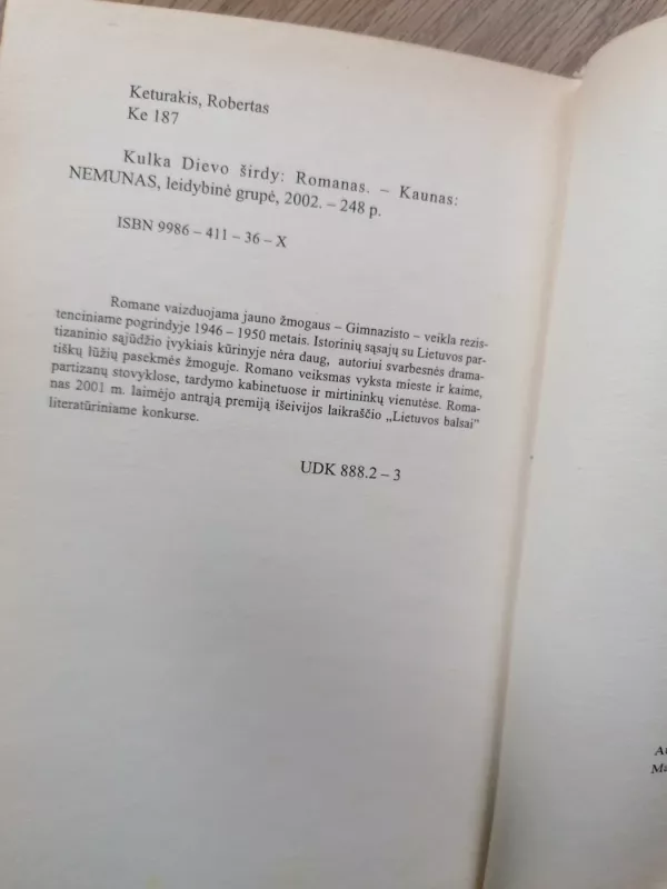 Kulka Dievo širdy - Robertas Keturakis, knyga 6