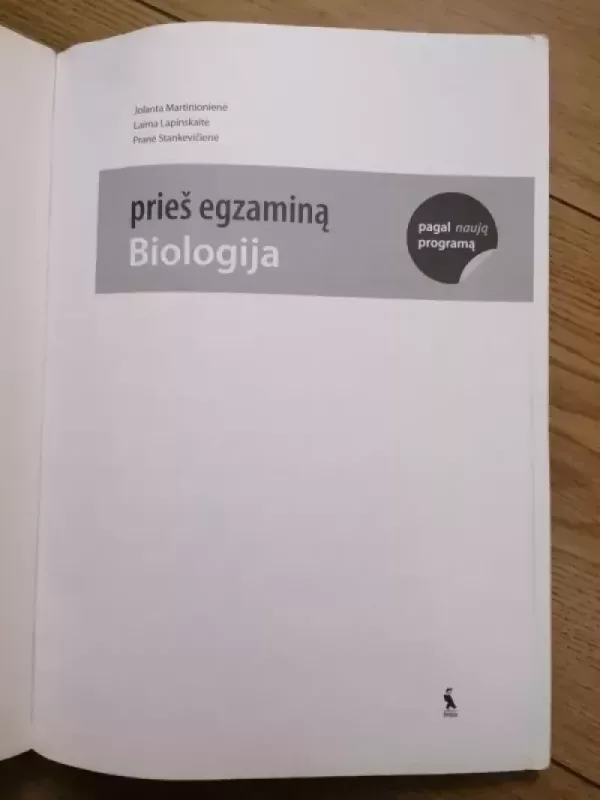 Prieš egzaminą Biologija - Jolanta Martinionienė, Laima  Lapinskaitė, Pranė  Stankevičienė, knyga 4