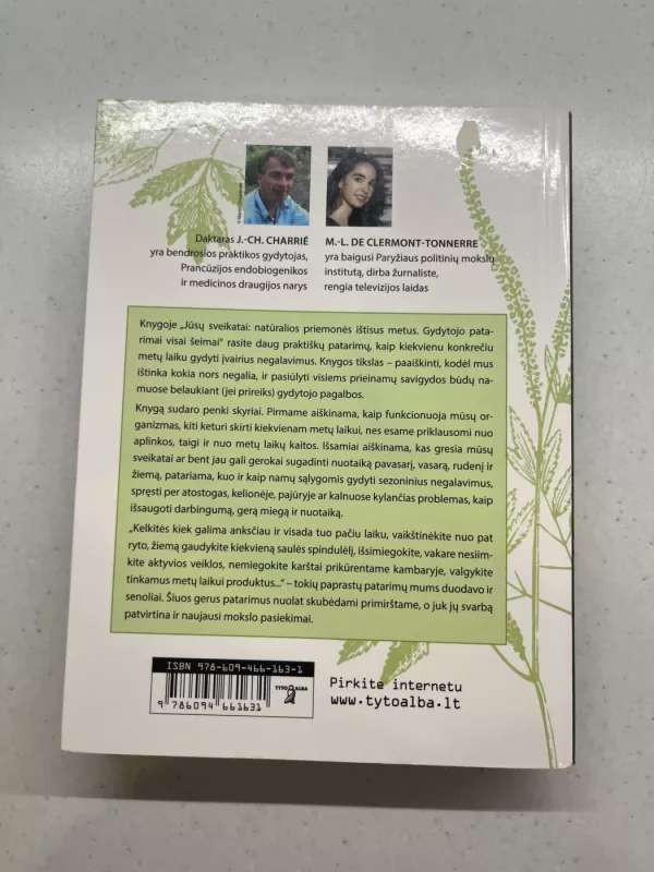 Jūsų sveikatai: natūralios priemonės ištisus metus - Dr. Jean-Christophe Charrié, knyga 3