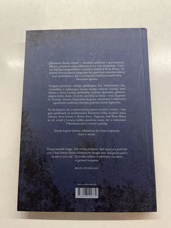 Karalienės Bonos virtuvė - Jolita Bernotienė Rasa Leonavičiūtė, knyga 3