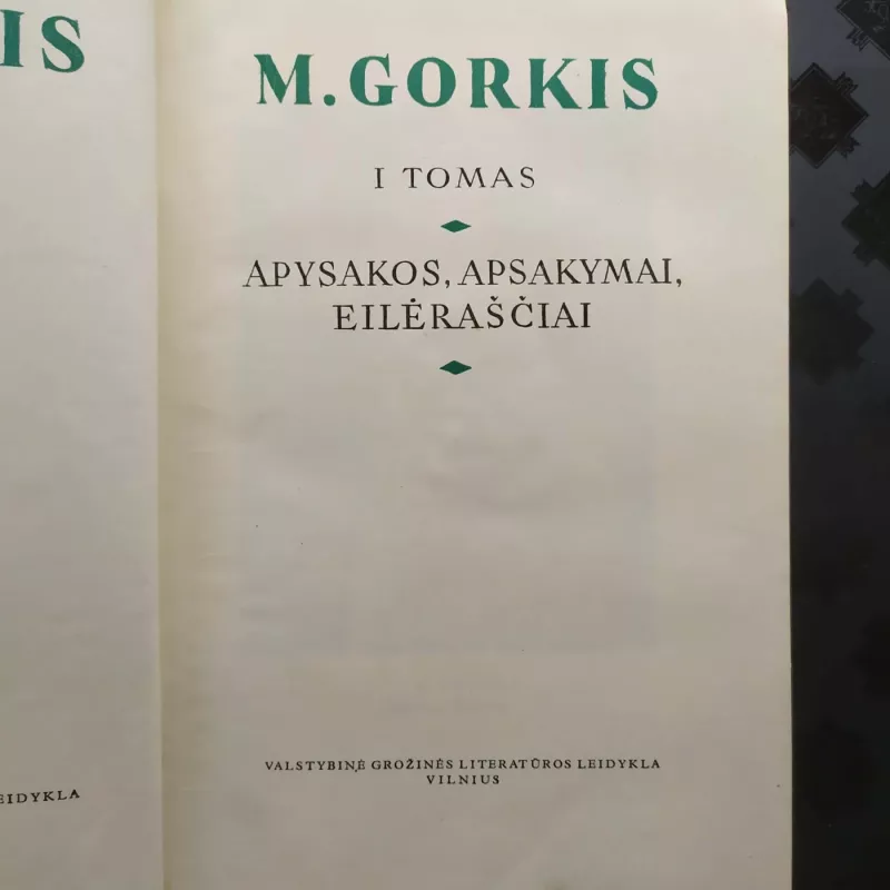 Gorkis / Raštai I t./ Apysakos, apsakymai, eilėraščiai - Maksimas Gorkis, knyga 3